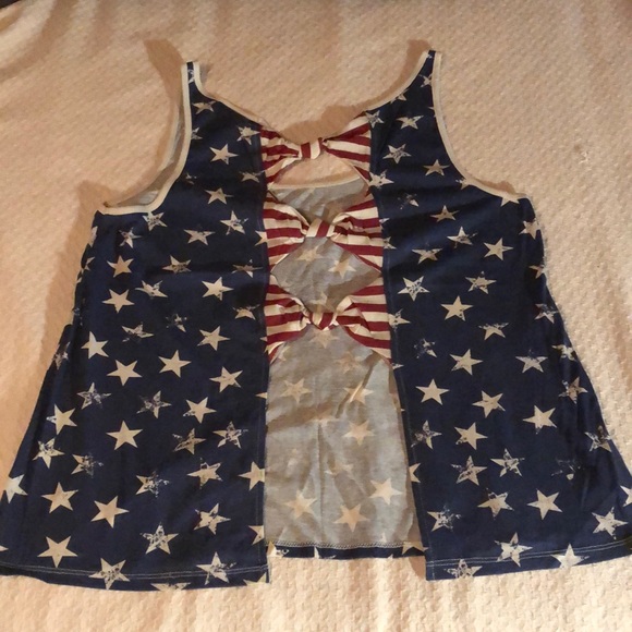 Rue21 Tops - NWT 🇺🇸 AMERICAN FLAG OPEN BACK TANK TOP XL